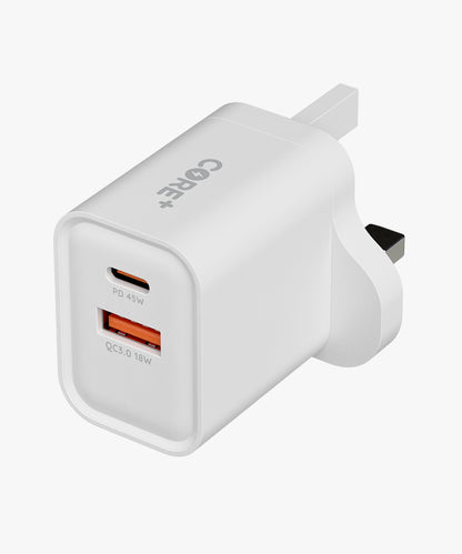 45W GaN Dual Port Wall Charger